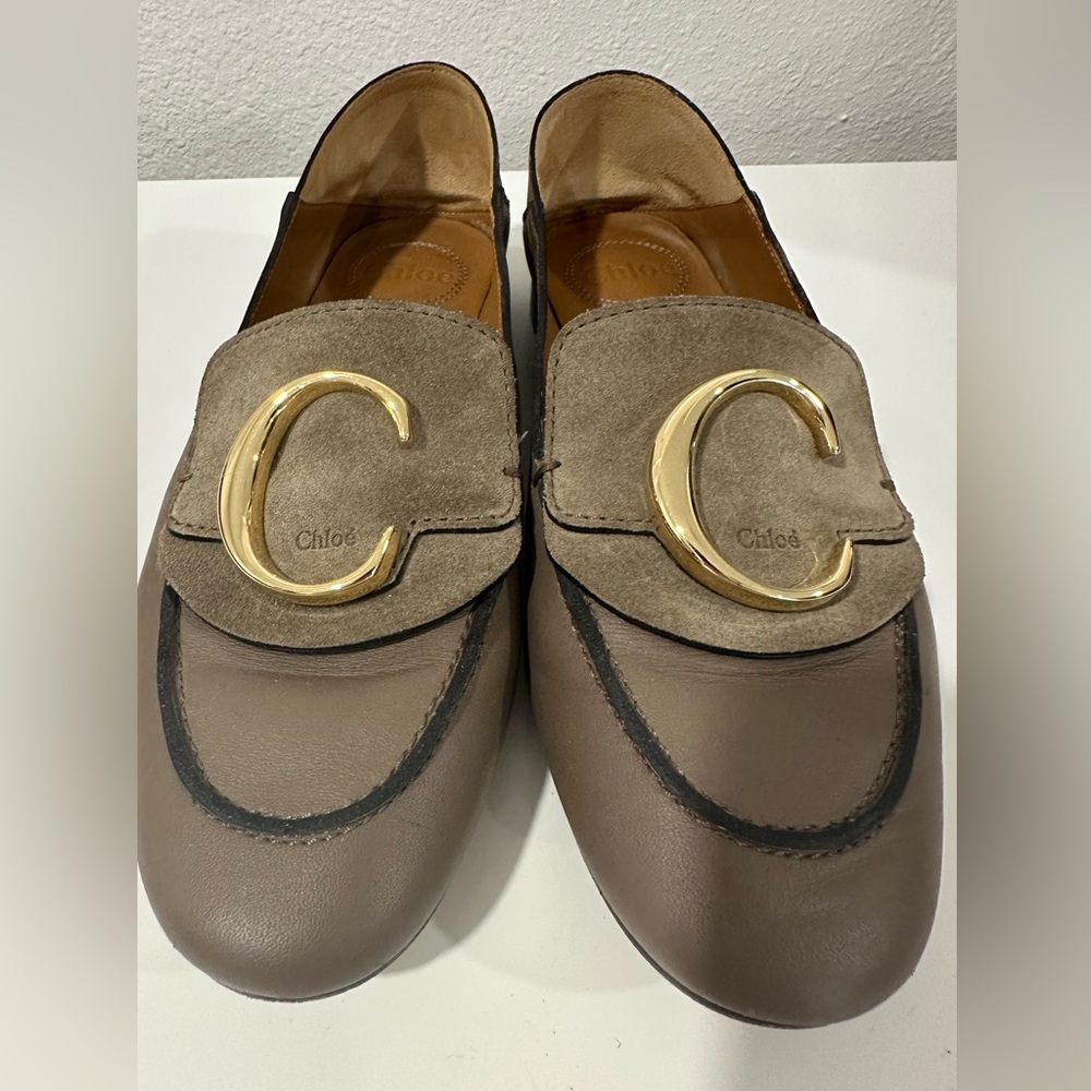 Chloe Taupe Loafers Size 36.5